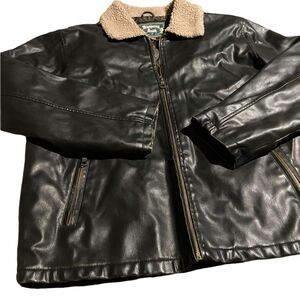 Whispering Smith black leather vintage bomber jacket excellent condition